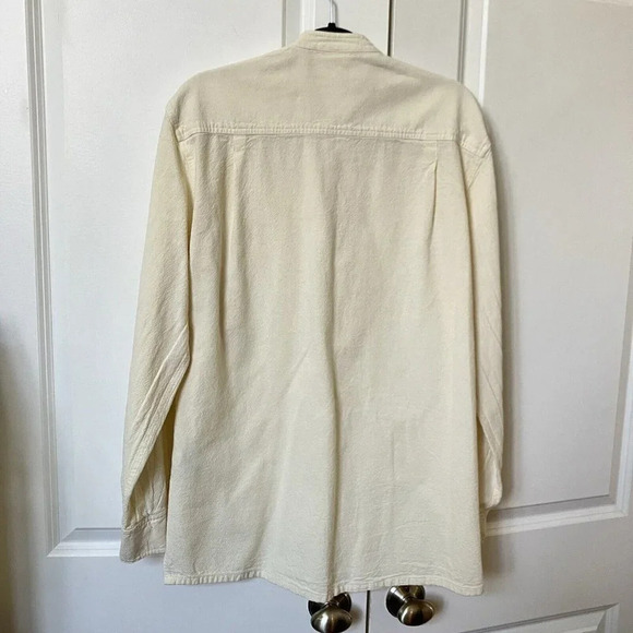 Vintage Tilley Off White Cotton Men’s Button Front Shirt Small - Picture 2 of 4